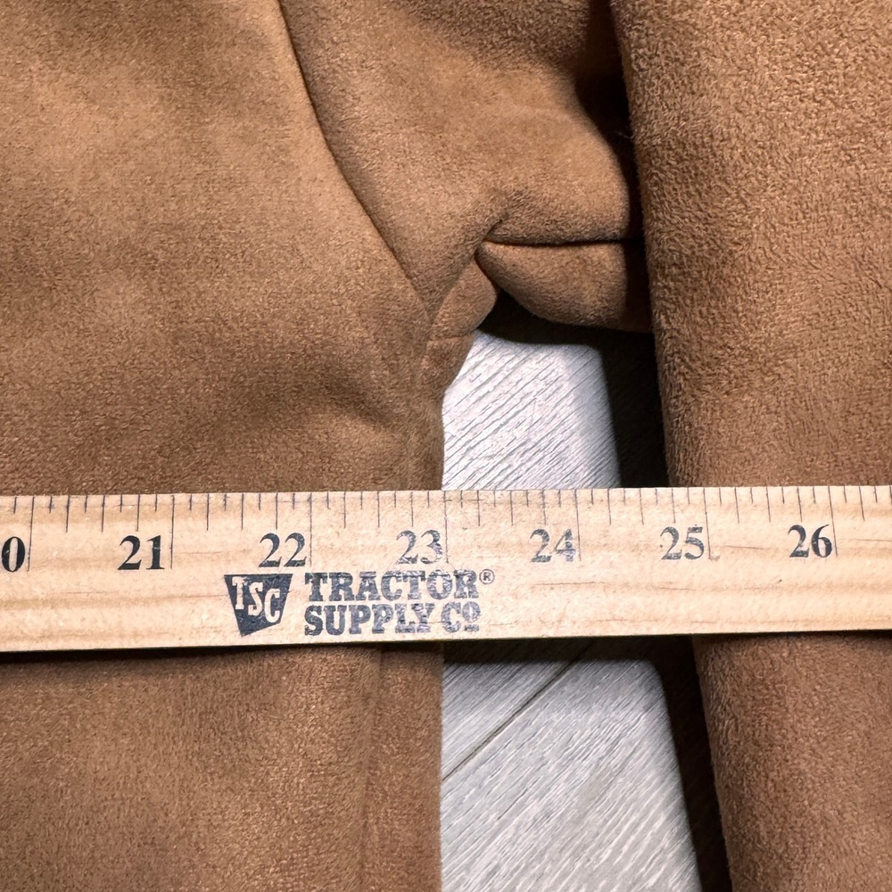 Universal Thread Sherpa Lined Suede Jacket Brown Womens Medium M - Picture 6 of 11